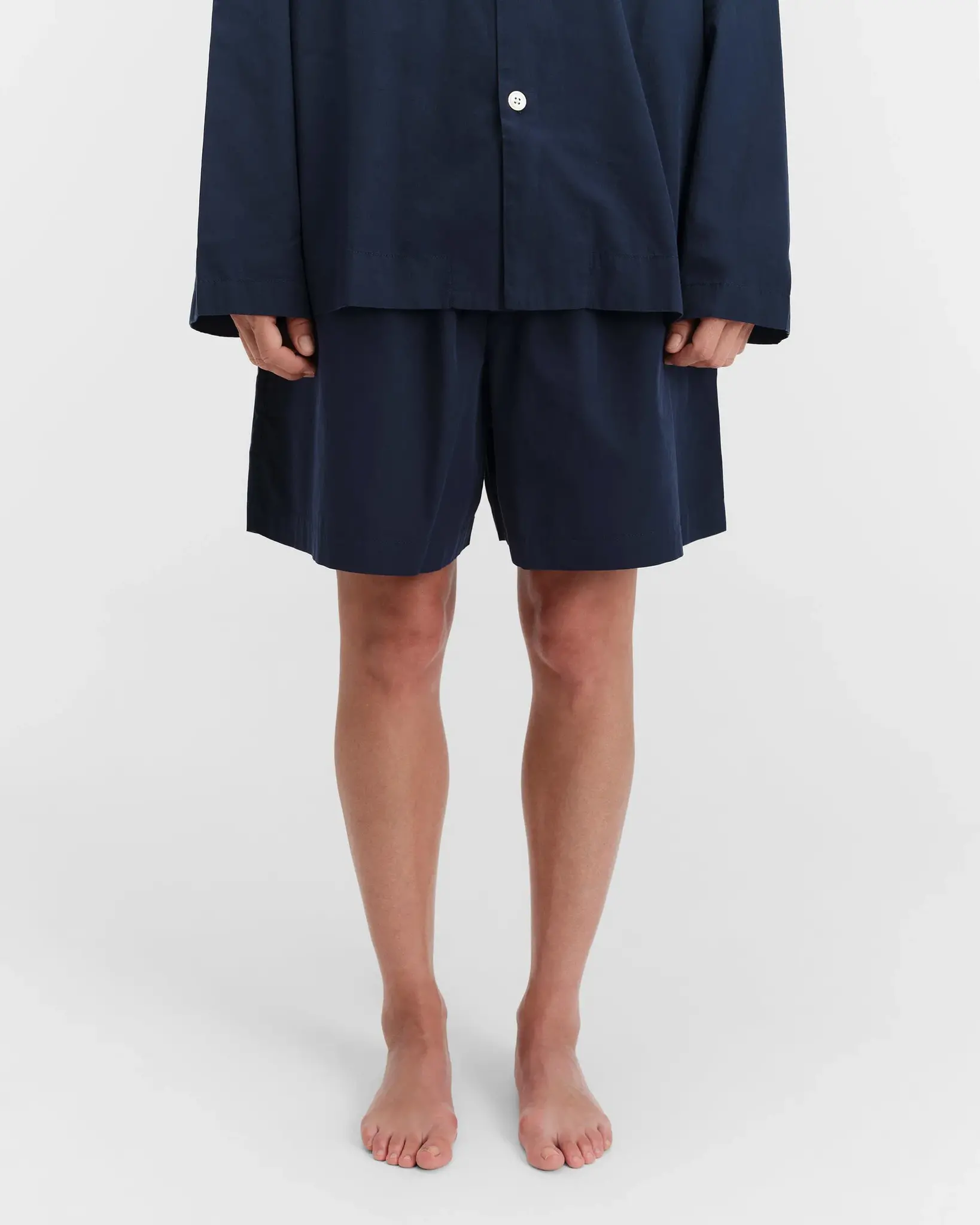 Tekla Poplin Pyjamas Shorts True Navy