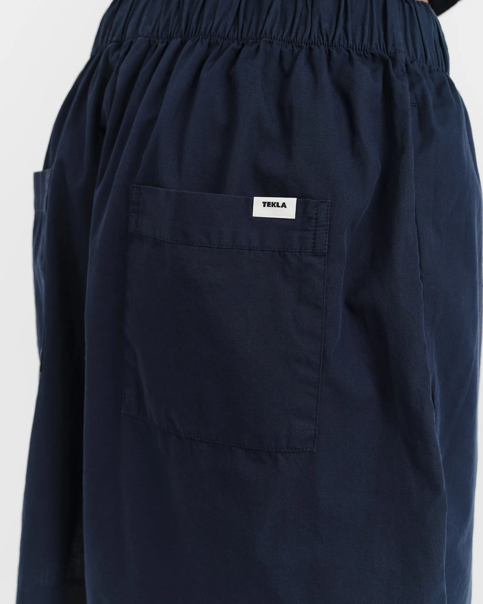 Tekla Poplin Pyjamas Shorts True Navy