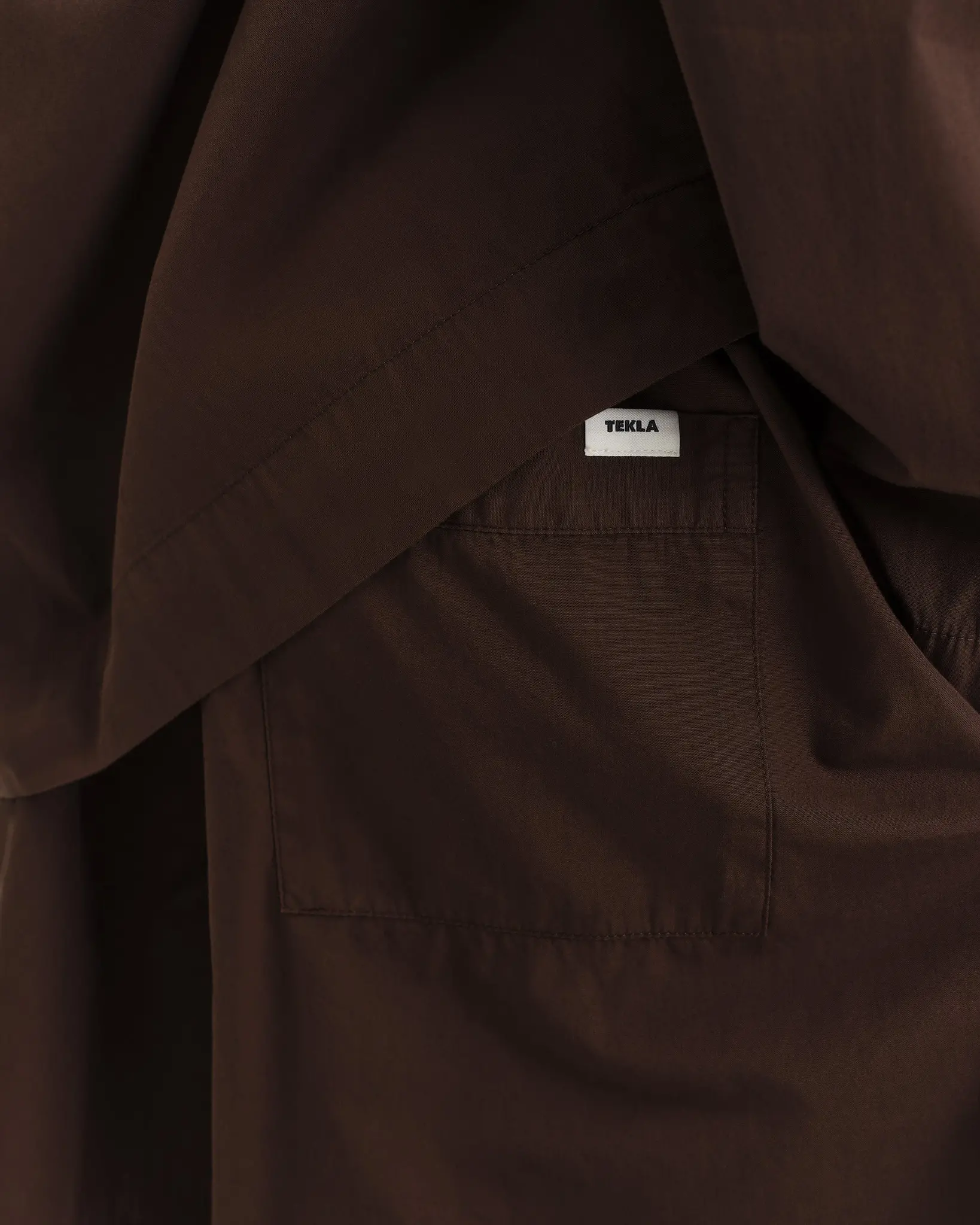 Tekla Poplin Pyjamas Shorts Coffee