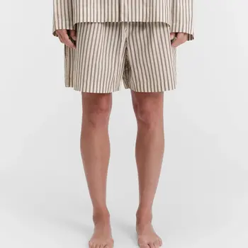 Tekla Poplin Pyjama Shorts Hopper Stripes