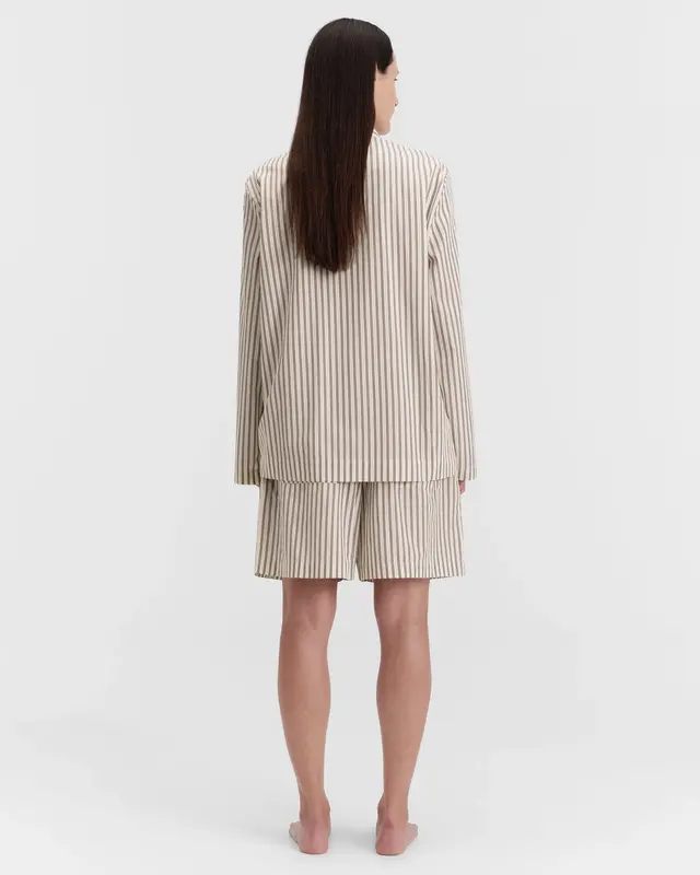 Tekla Poplin Pyjamas Shorts Hopper Stripes