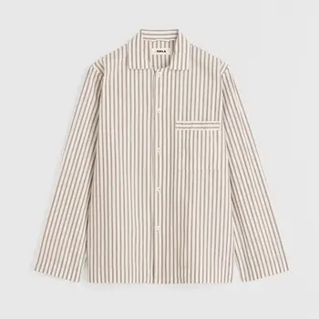 Tekla Poplin Pyjama Shirt Hopper Stripes