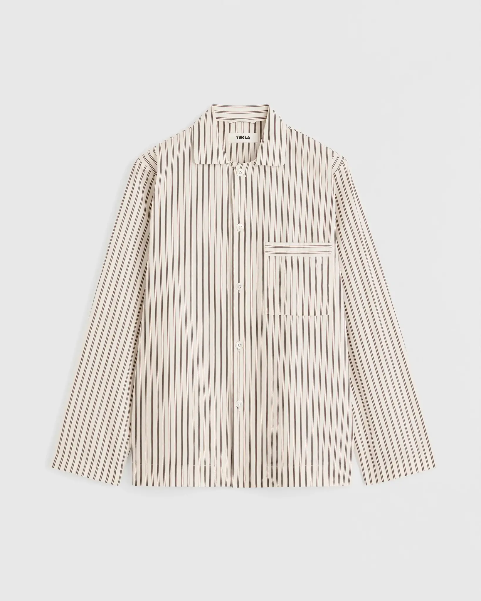 Tekla Poplin Pyjamas Shirt Hopper Stripes