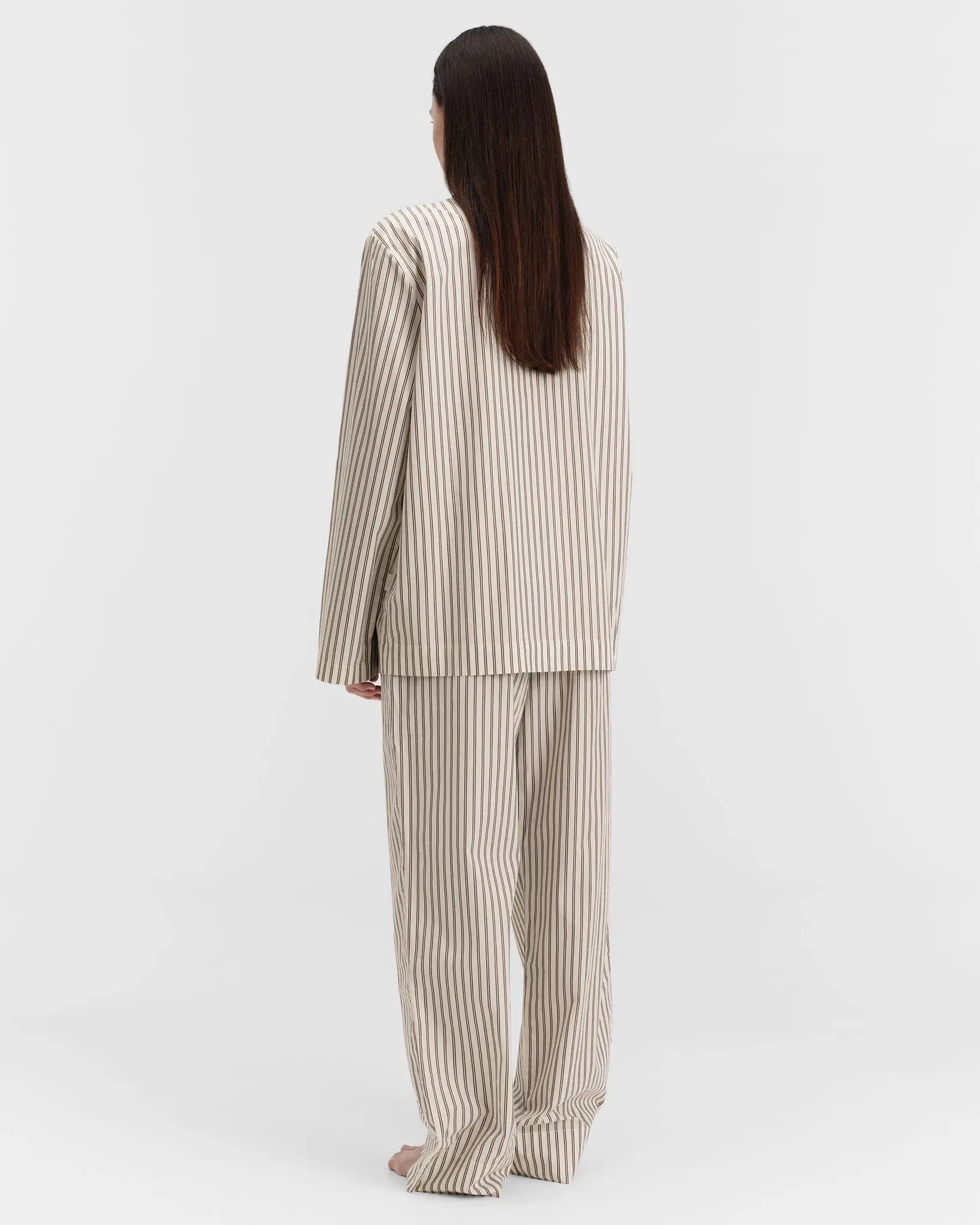 Tekla Poplin Pyjamas Shirt Hopper Stripes