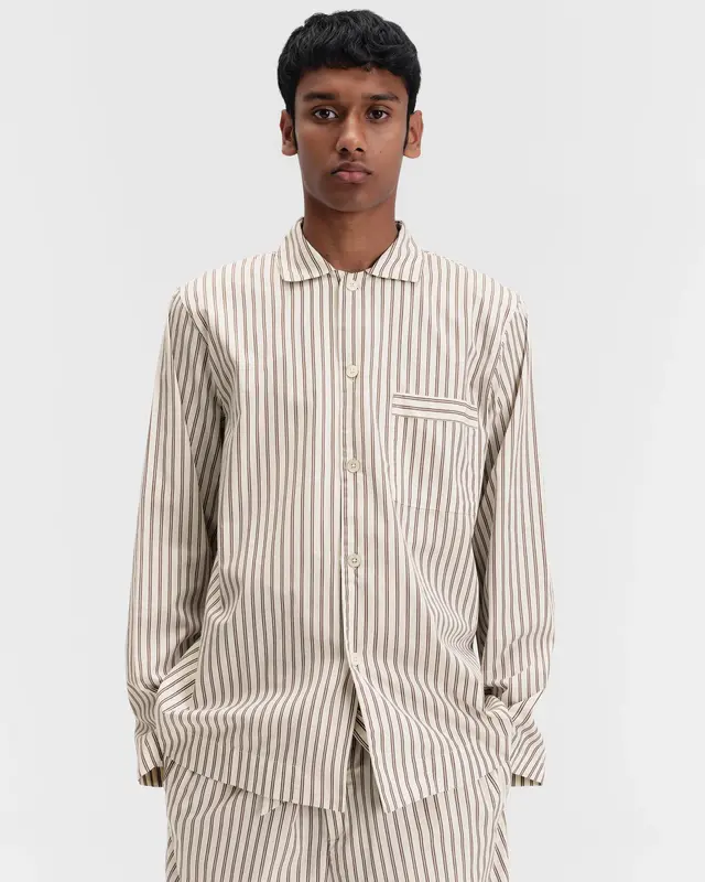 Tekla Poplin Pyjamas Shirt Hopper Stripes