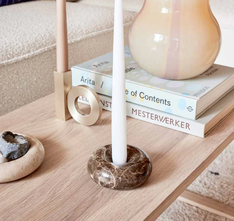 OYOY Candleholder Emperador Marble Small