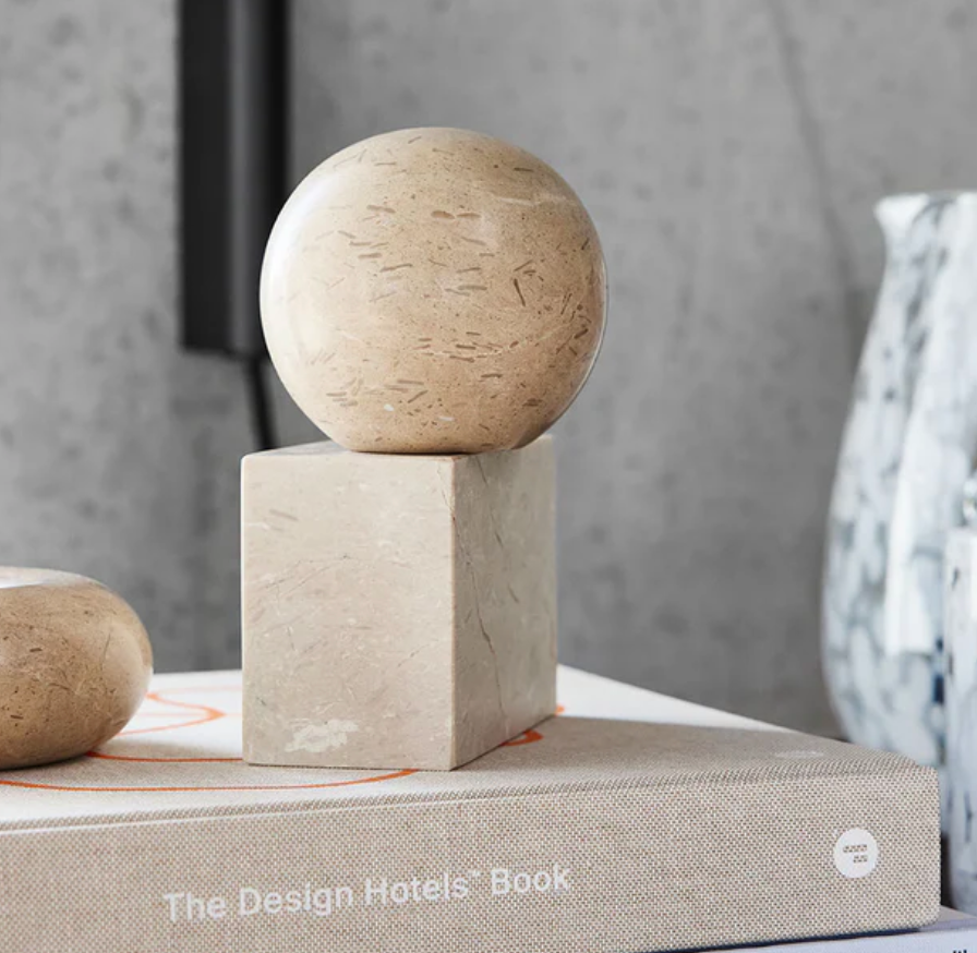 OYOY Marble Bookend Square