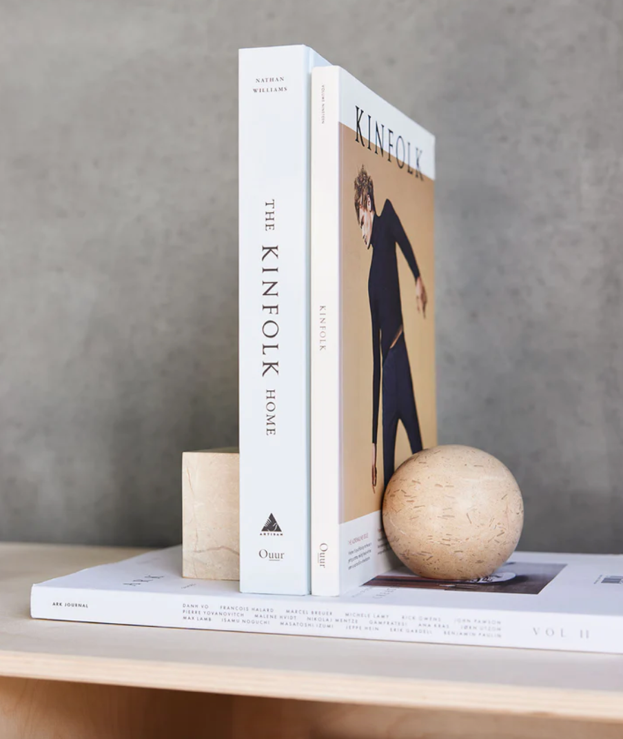 OYOY Marble Bookend Round