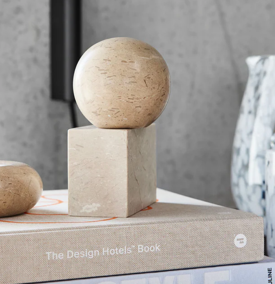 OYOY Marble Bookend Round