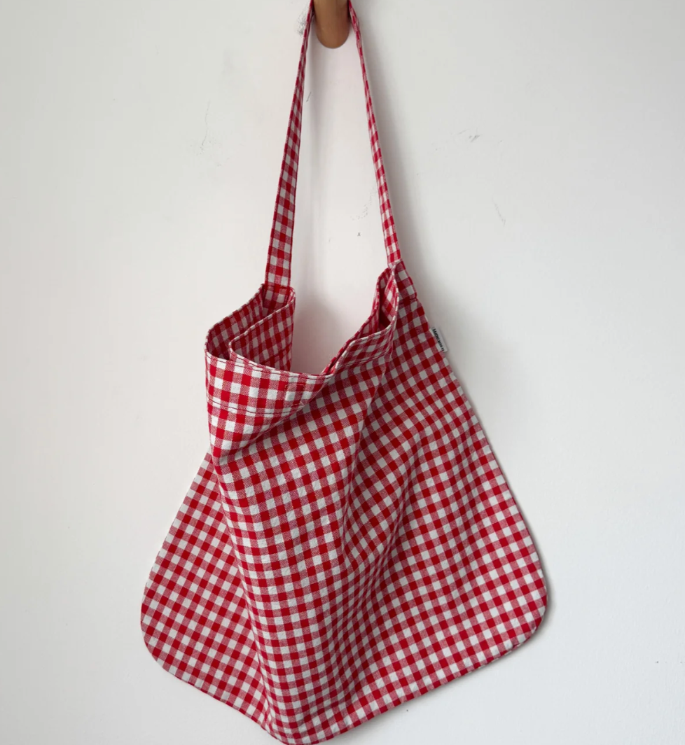 Le Bon Shoppe Carry Bag Gingham Red
