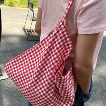 Le Bon Shoppe Carry Bag Gingham Red