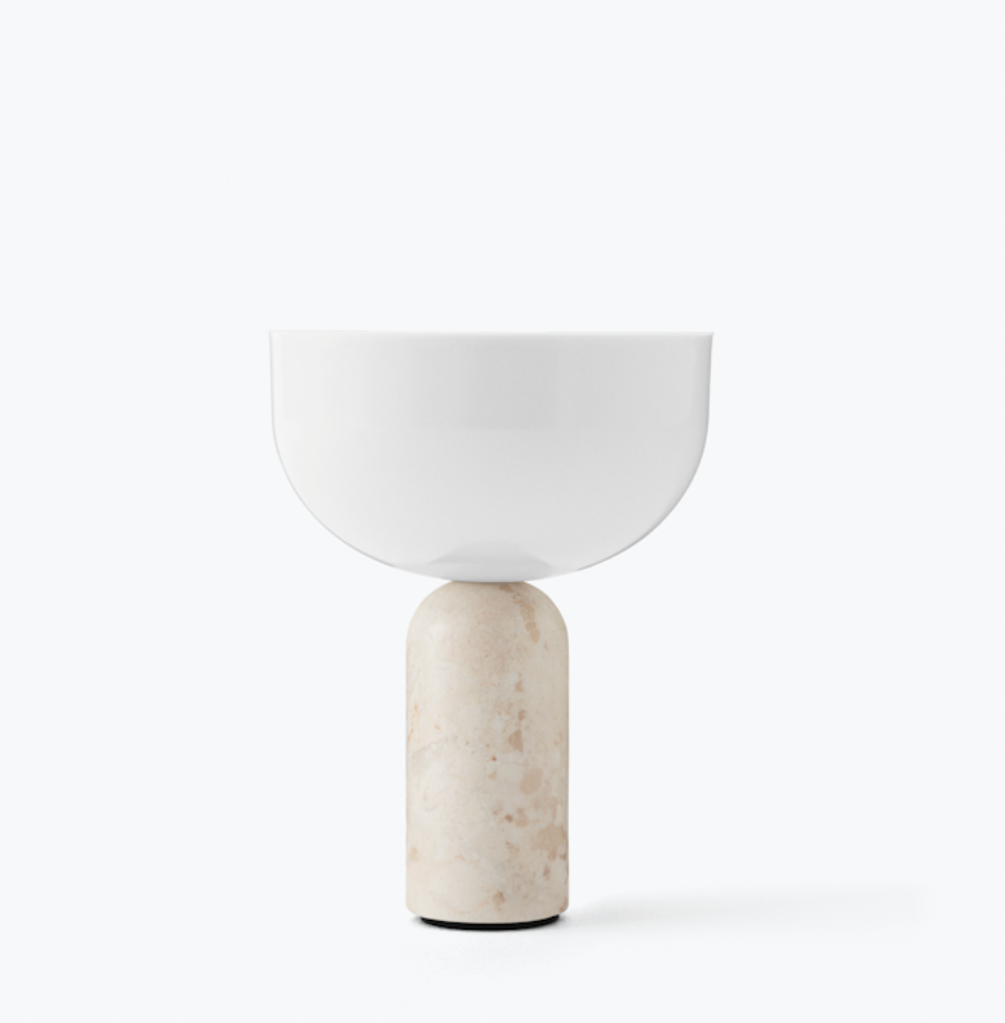 New Works Portable Lamp Kunis Breccia Marble