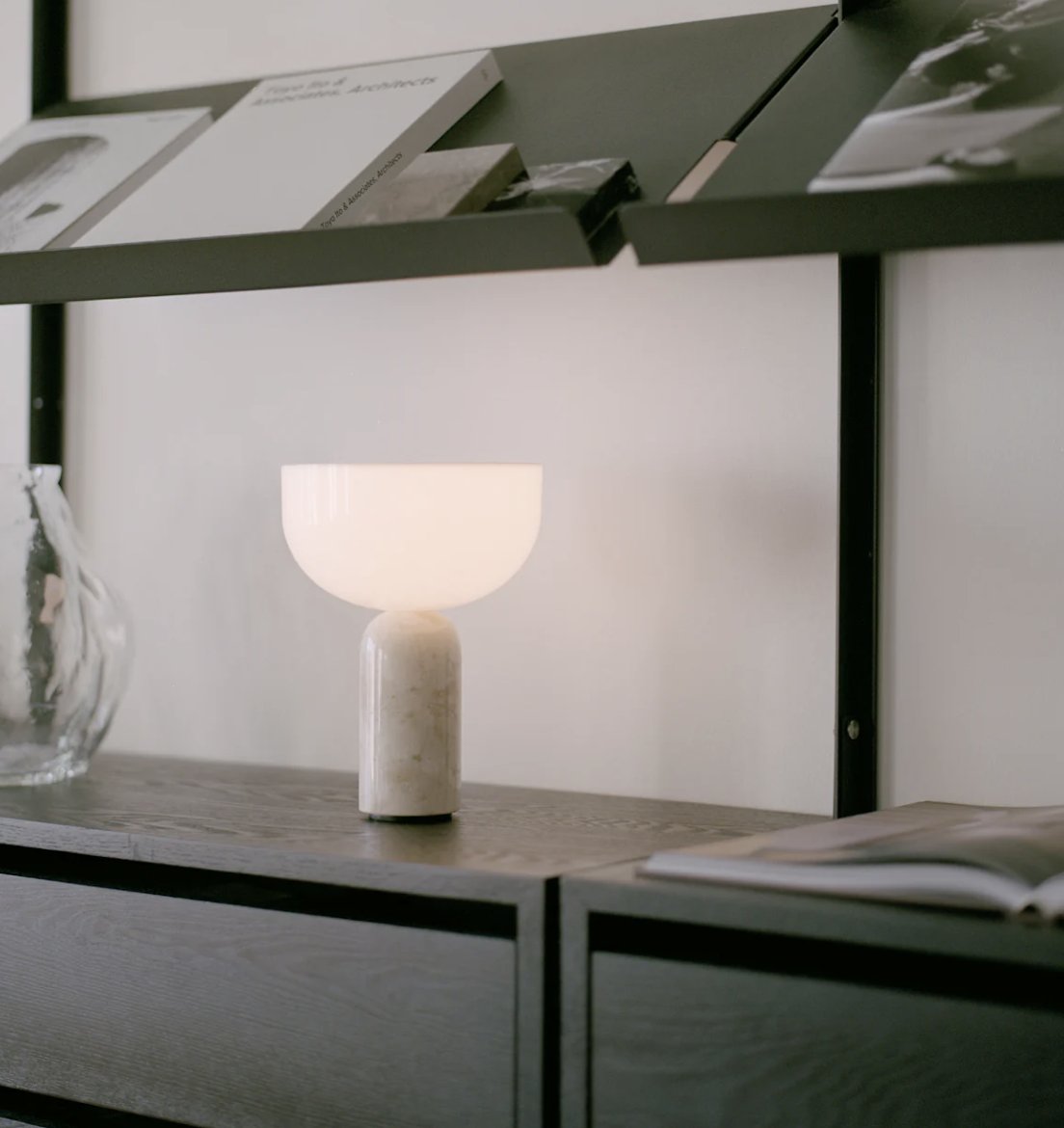 New Works Portable Lamp Kunis Breccia Marble