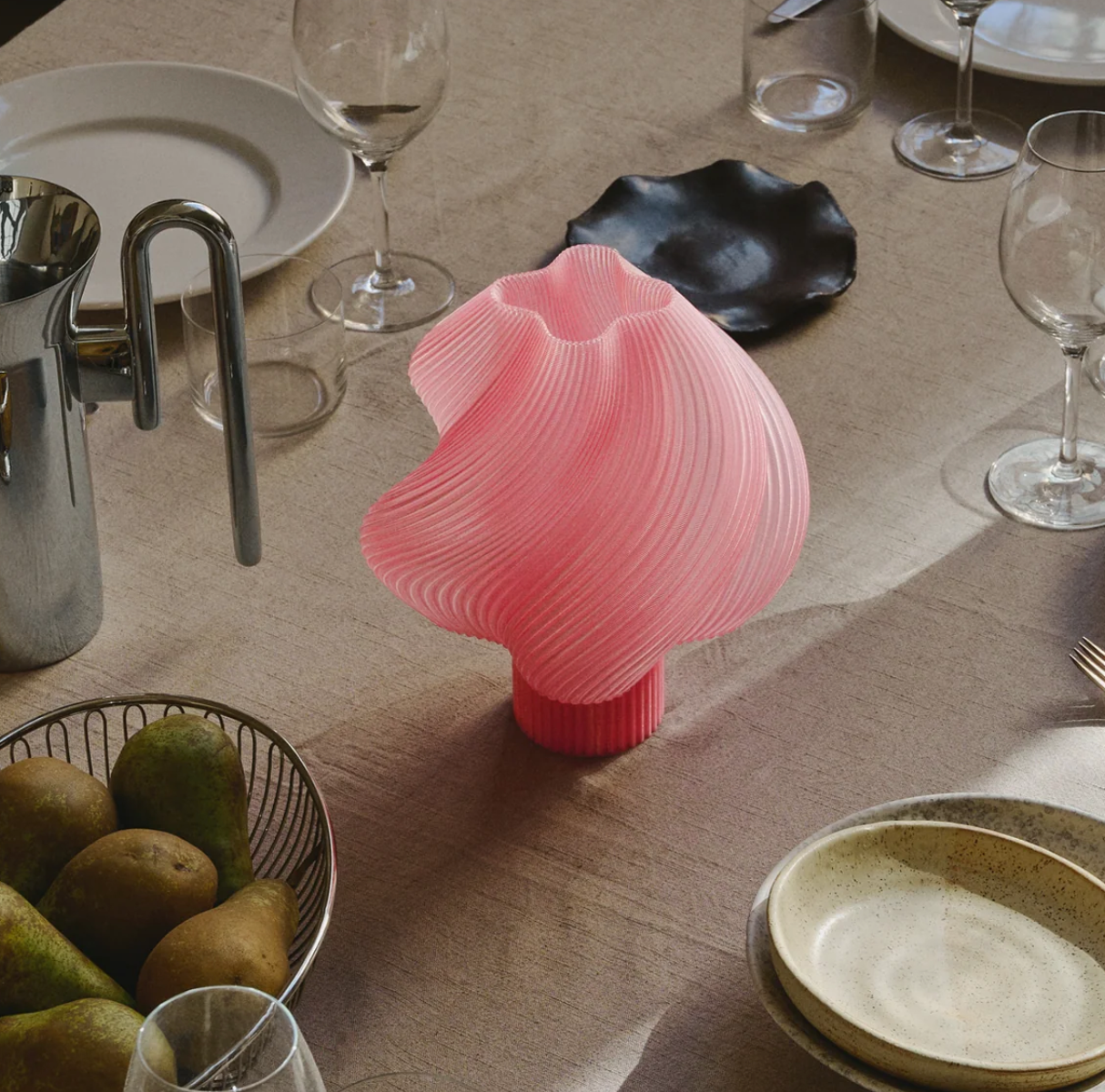 Creme Atelier Soft Serve Lamp Portable Peach