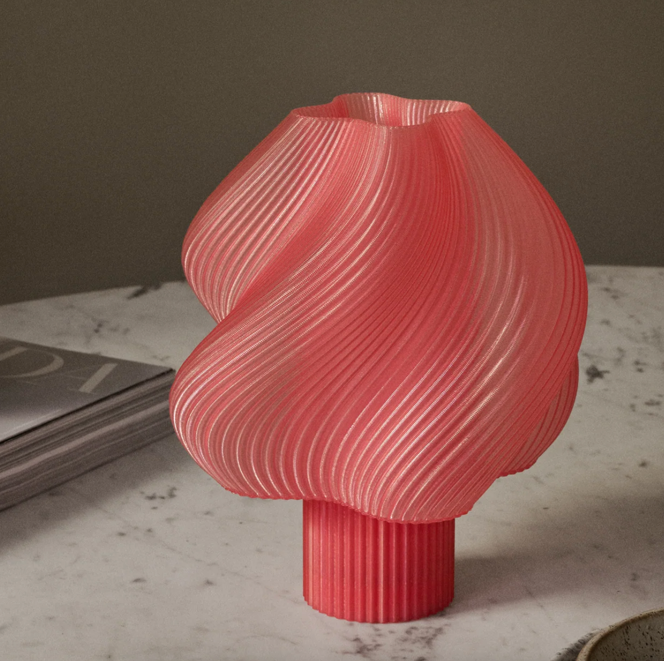 Creme Atelier Soft Serve Lamp Portable Peach