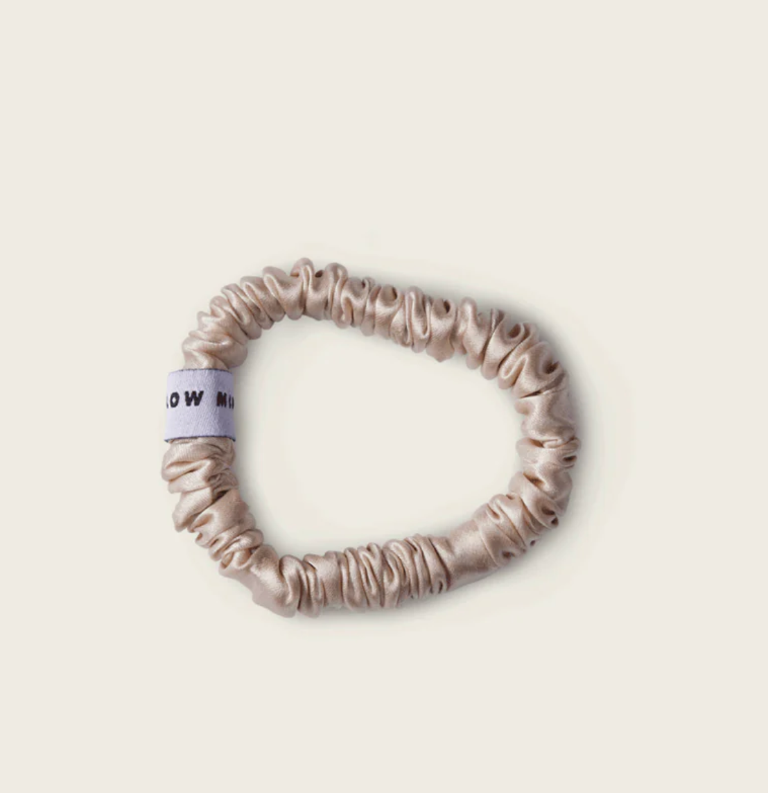Mellow mind Silk Srunchie Beige