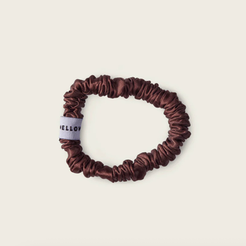 Mellow mind Silk Scrunchie Brown