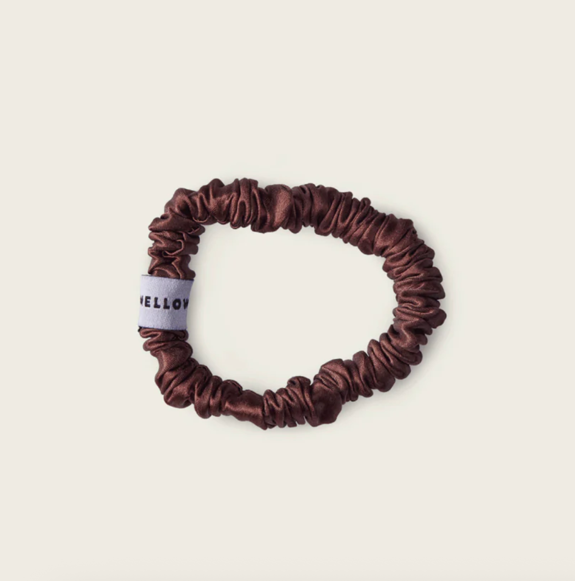 Mellow mind Silk Srunchie Brown