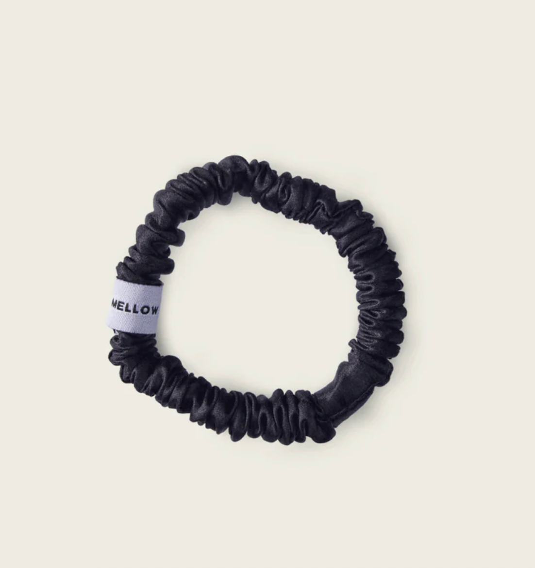 Mellow mind Silk Srunchie Black