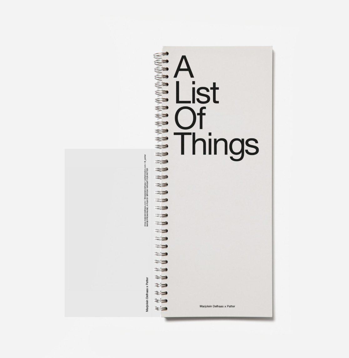 Marjolein Delhaas A List of Things – Edition II Off White