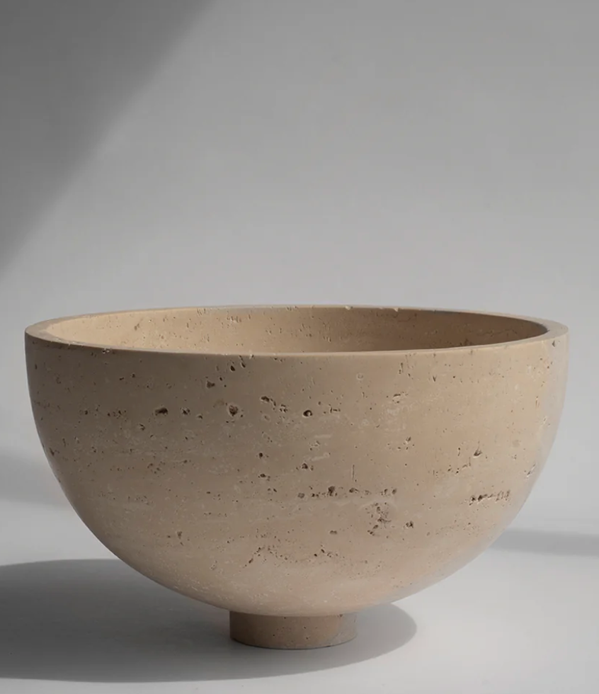 Kiwano Fruit Bowl Travertine Centerpiece