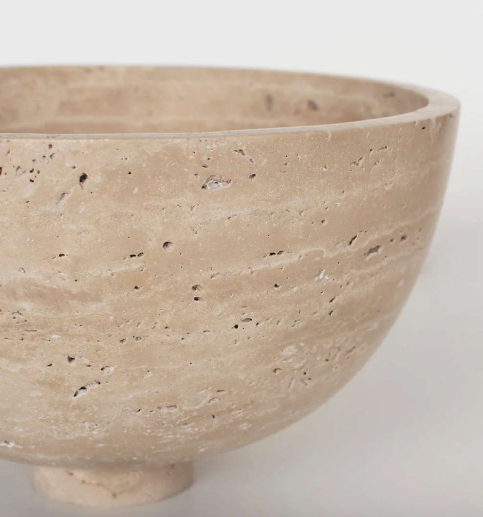 Kiwano Fruit Bowl Travertine Centerpiece