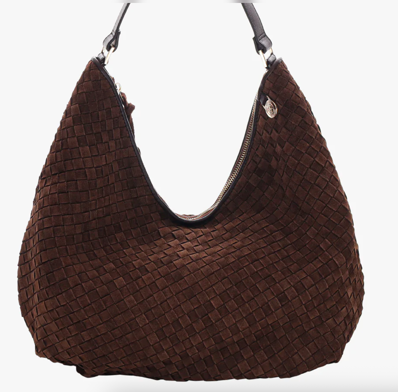 Adax Rozzano Shoulder Bag Mindy Braided Chocolate