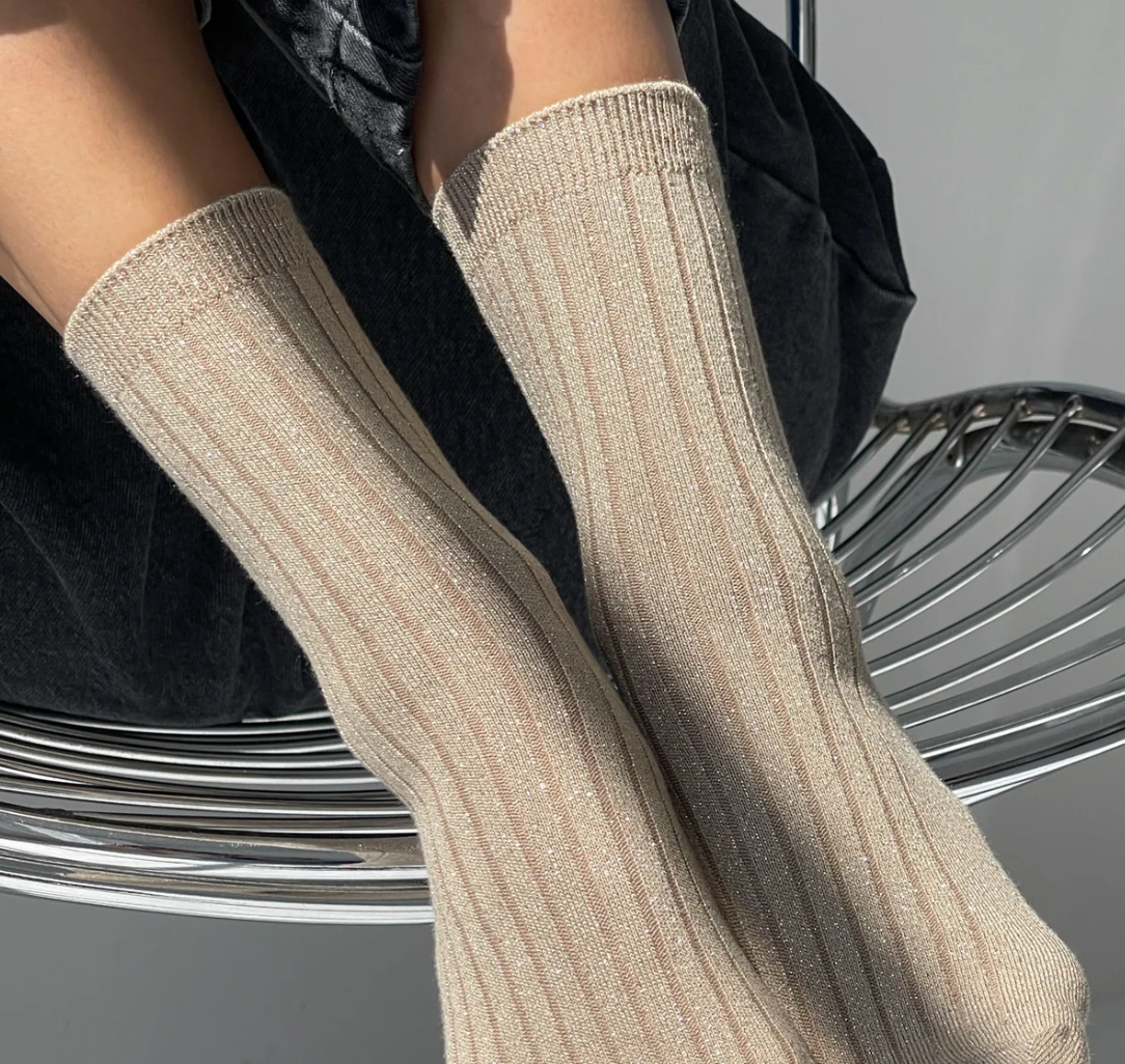 Le Bon Shoppe Her Socks Ash Glitter