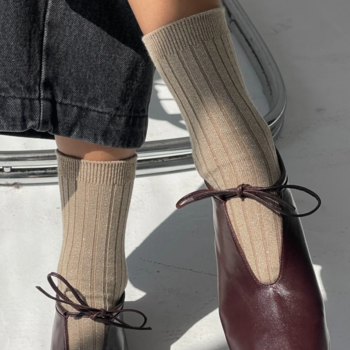 Le Bon Shoppe Her Socks Ash Glitter