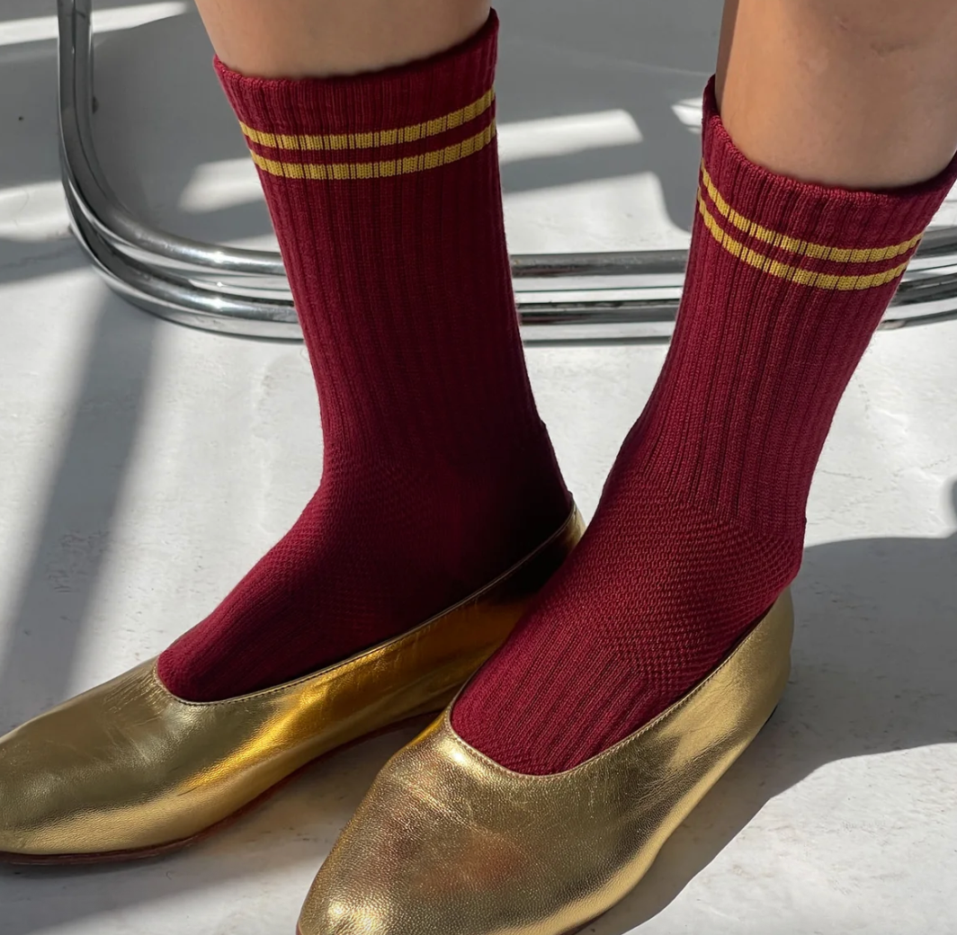 Le Bon Shoppe Boyfriend Socks Cardinal