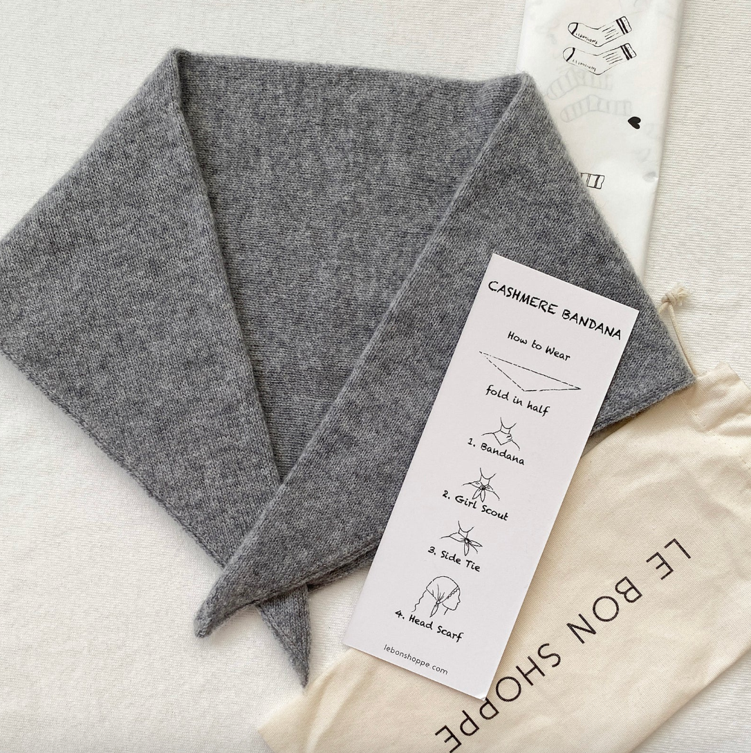 Le Bon Shoppe Cashmere Bandana Heather Grey
