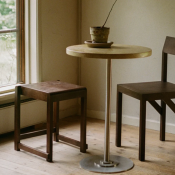 Frama Low Stool 01 Dark Brown Birch