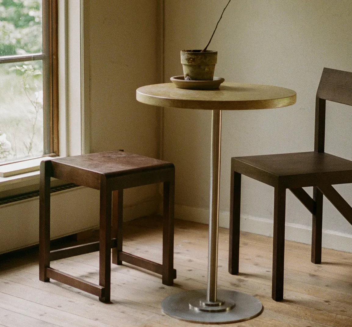 Frama Low Stool 01 Dark Brown Birch