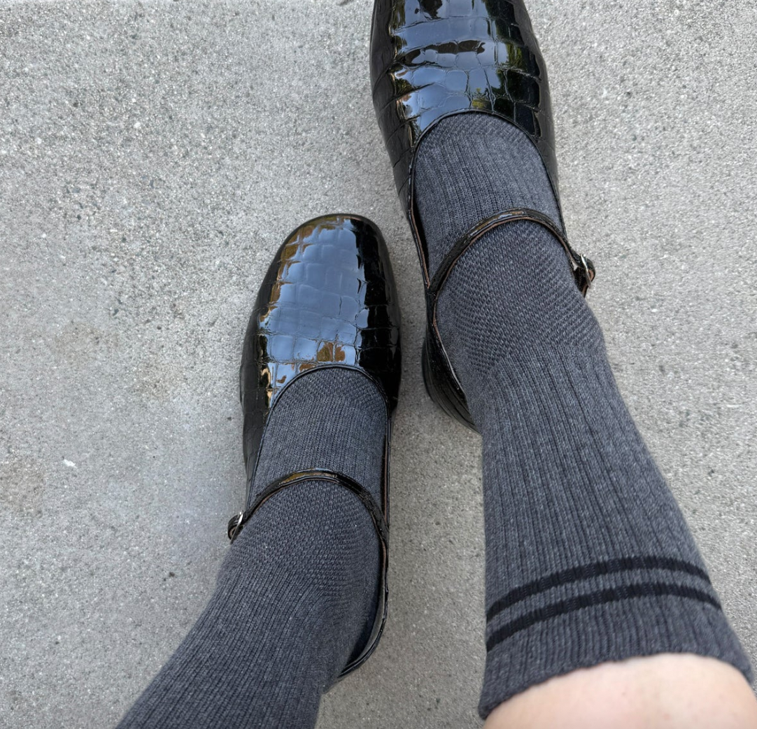 Le Bon Shoppe Boyfriend Socks Charcoal