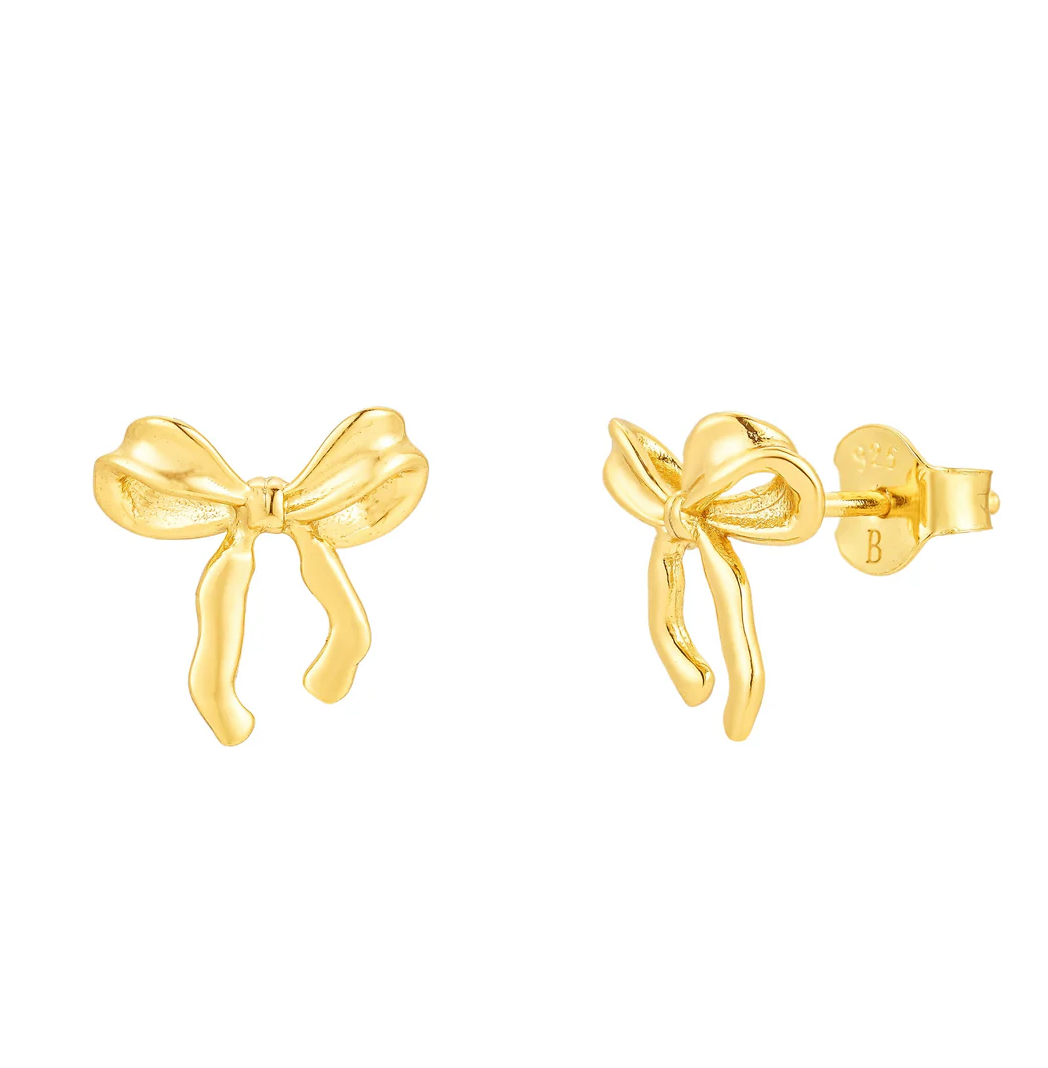 Brandlinger Earrings Gold Bow