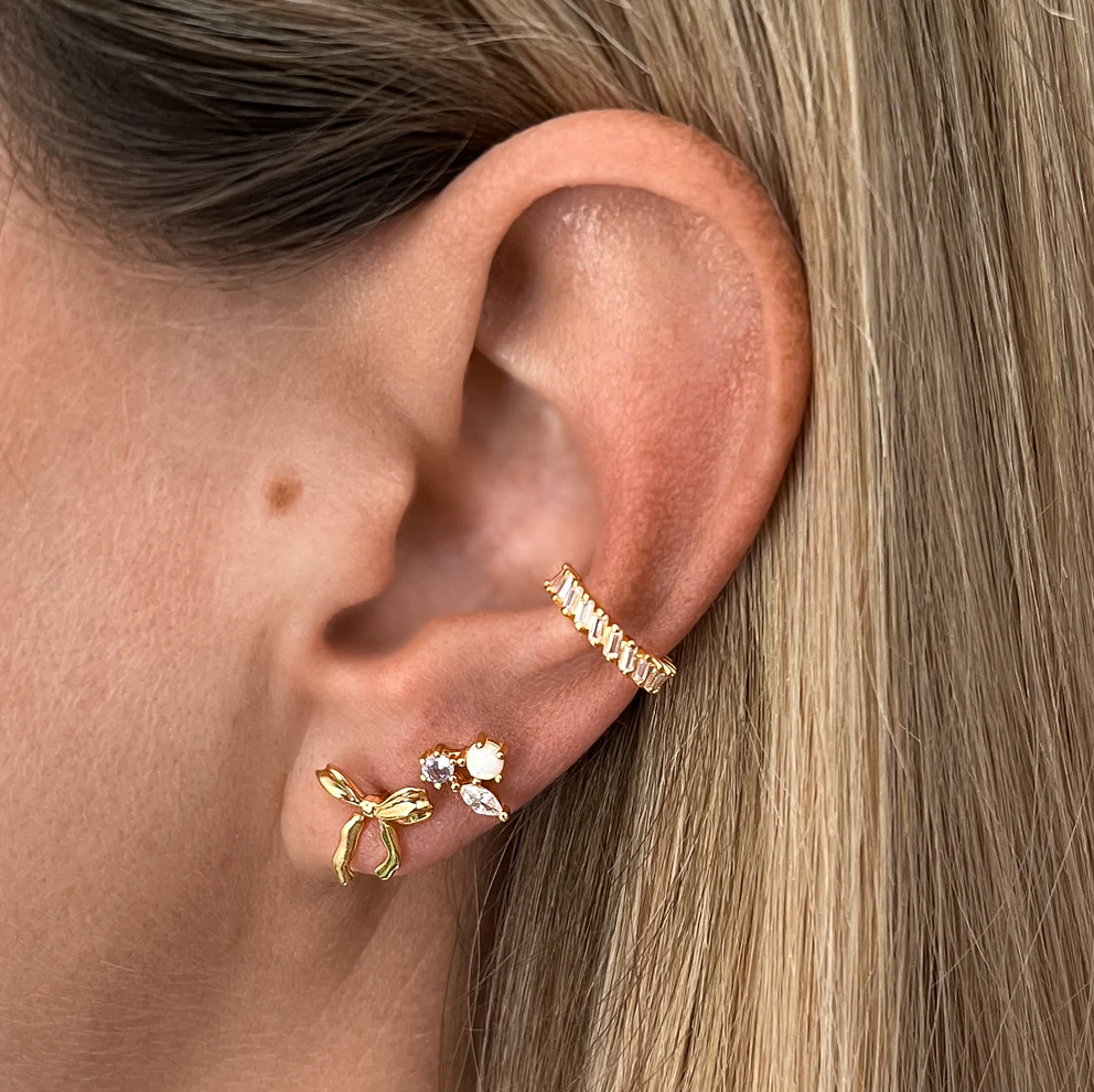 Brandlinger Earrings Gold Bow