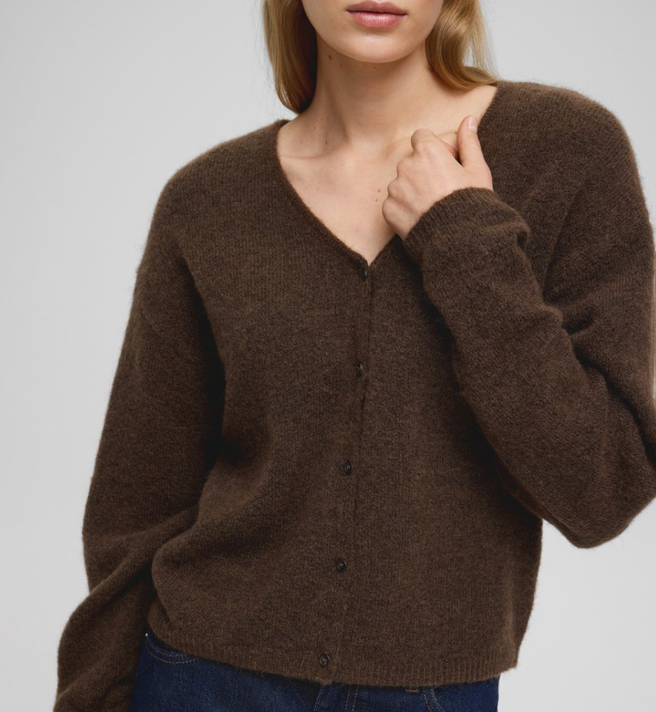 Msch Copenhagen Milania Hope Cardigan Slate Black Mel