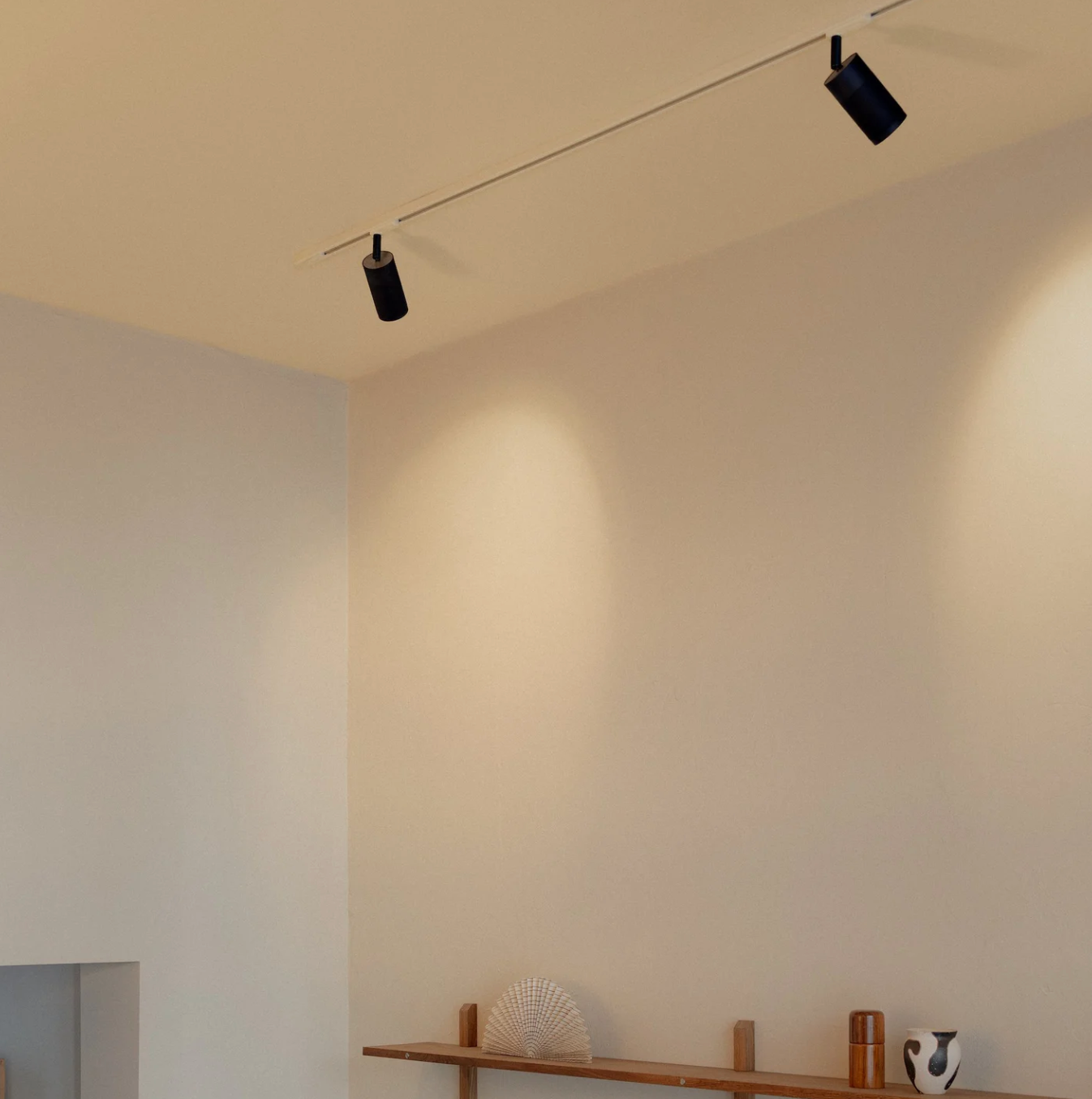 Thorup Ceiling Track Light Fixture I Nickel-plated Brass