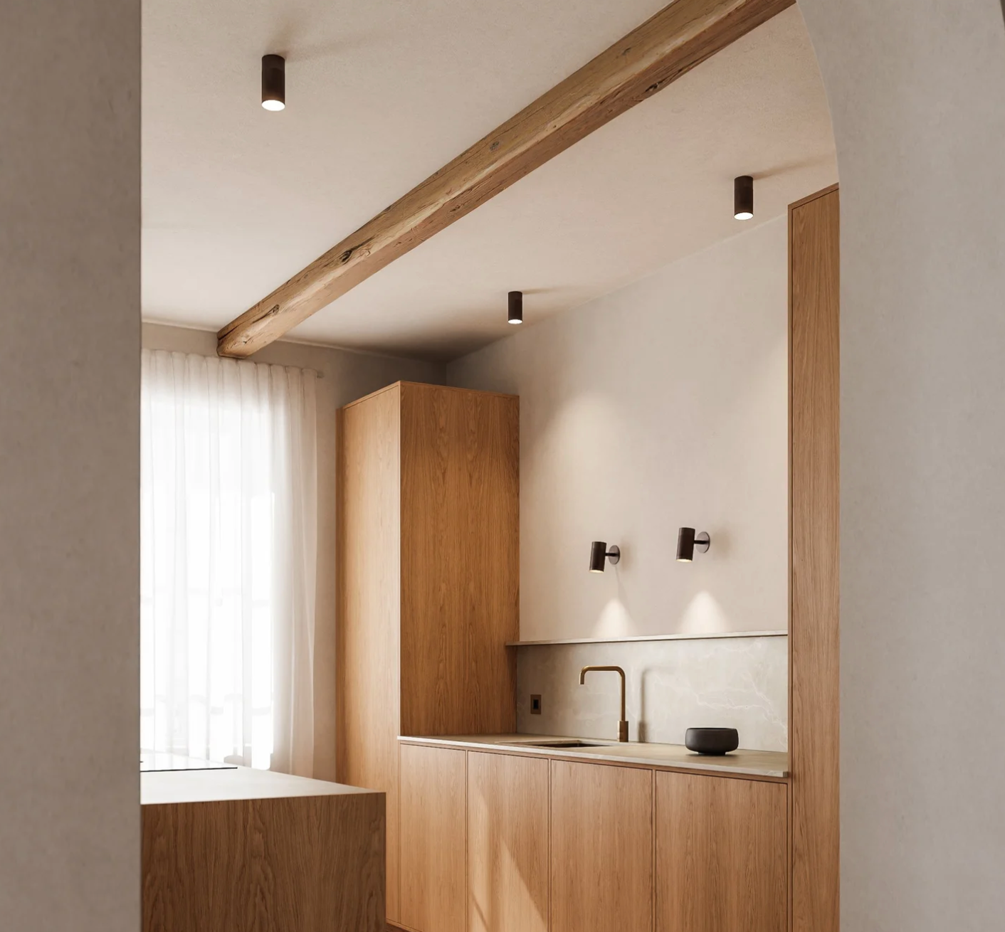 Thorup Surface Ceiling Light I Browned Brass