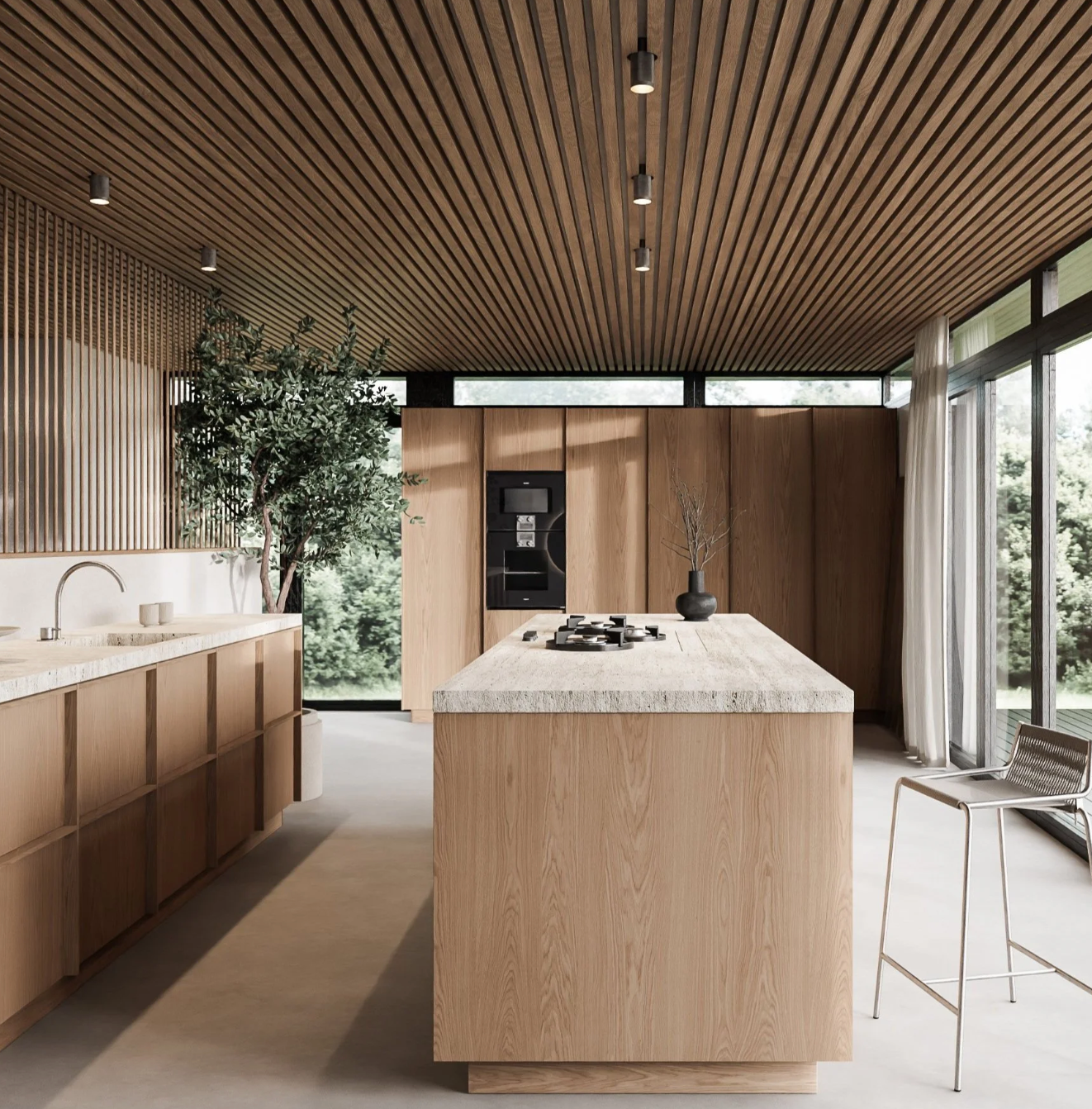 Thorup Surface Ceiling Light I Browned Brass