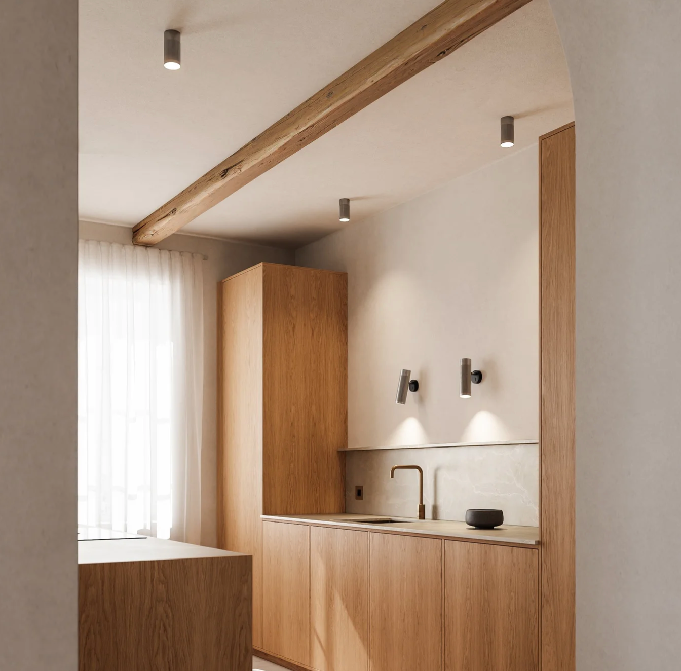 Thorup Surface Ceiling Light I Nickel-plated Brass