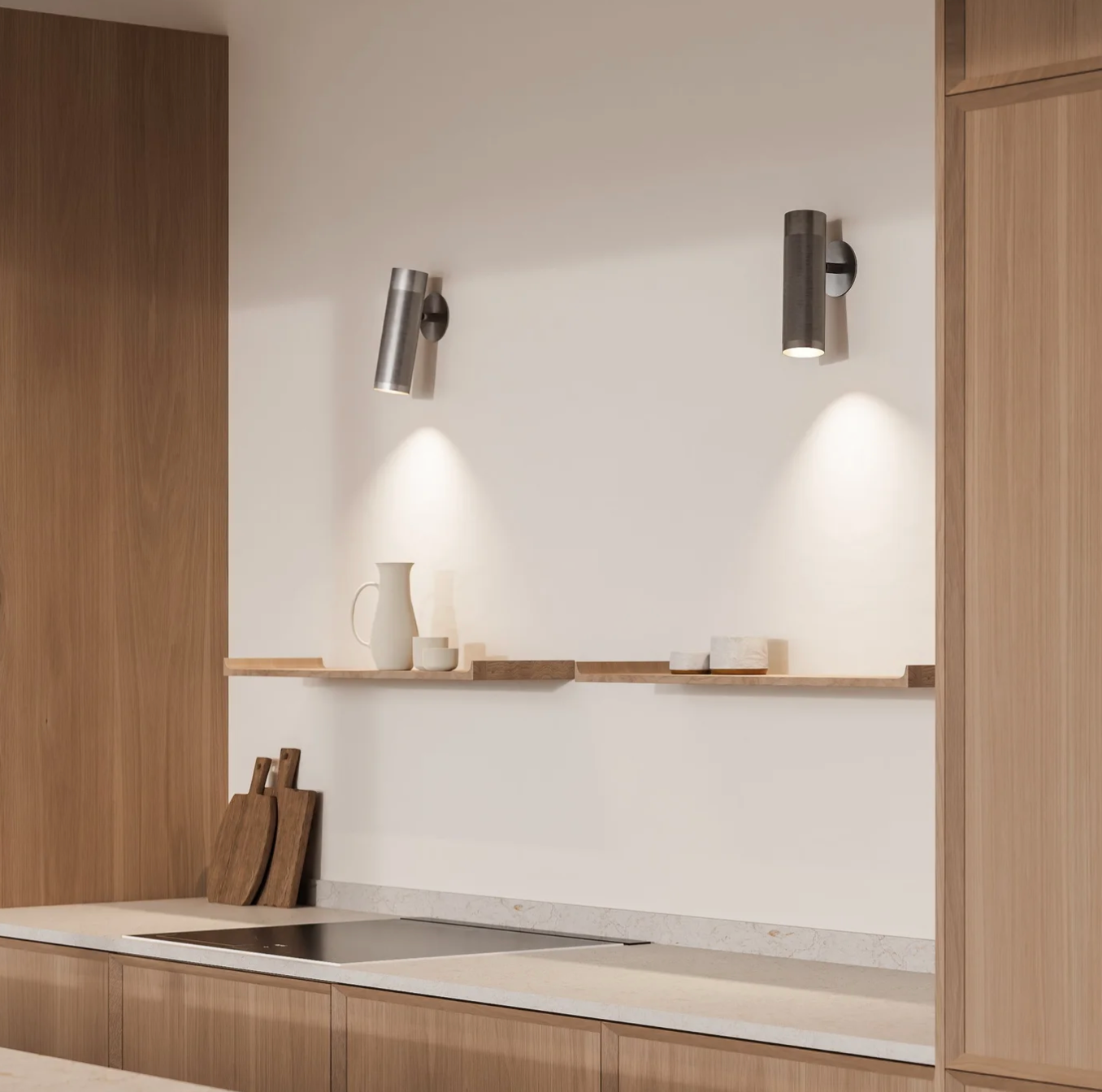 Thorup Recessed Wall Lamp I Nickel-plated brass