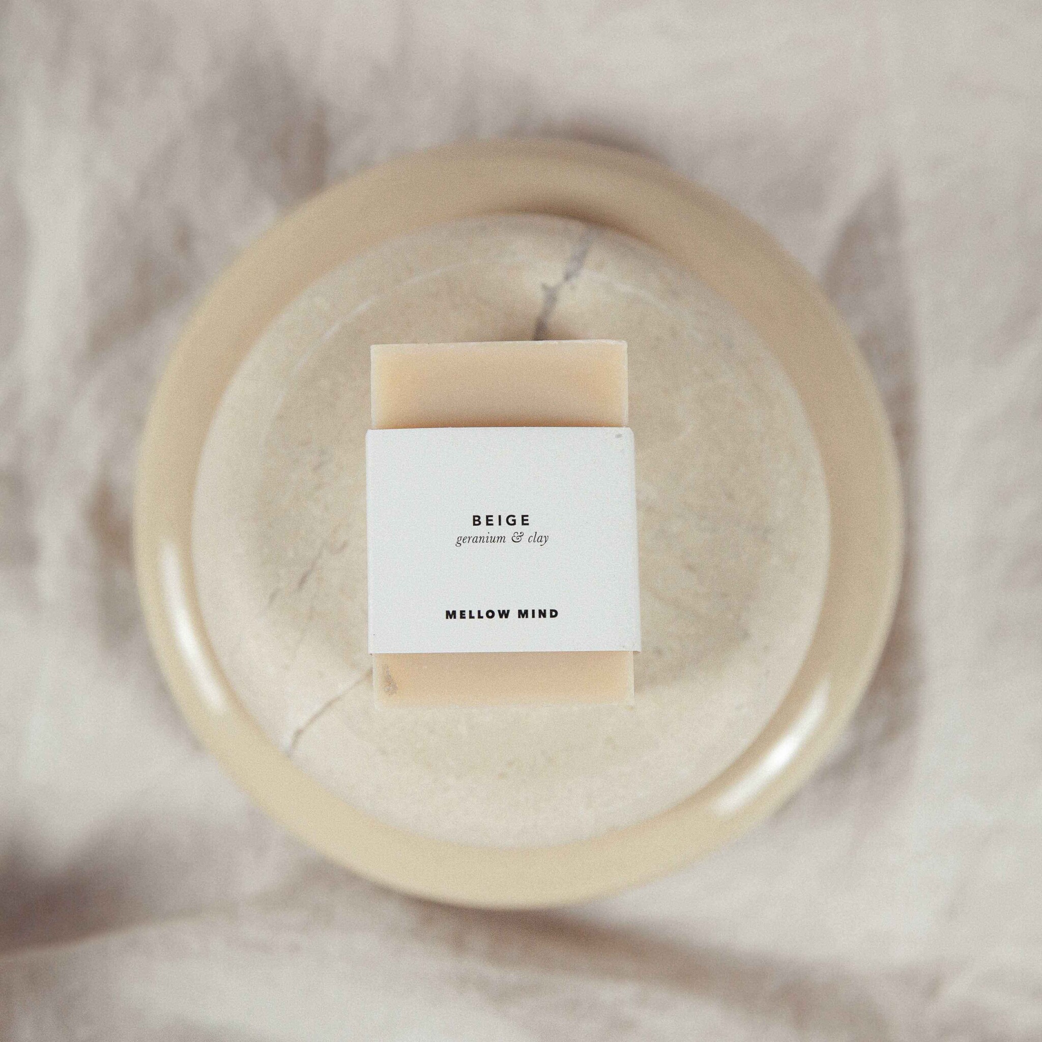 Mellow mind Beige Clay Soap Geranium