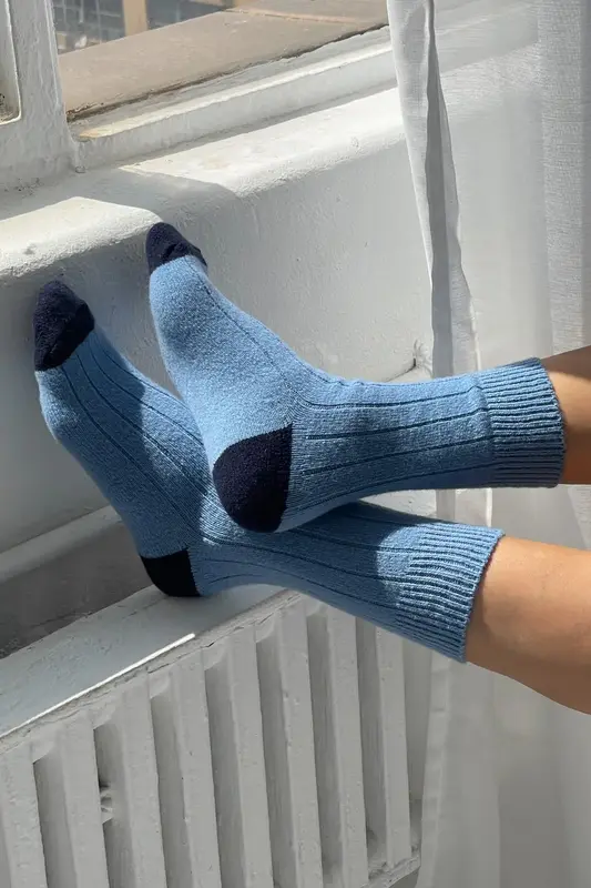 Le Bon Shoppe Classic Cashmere Socks Bluebell