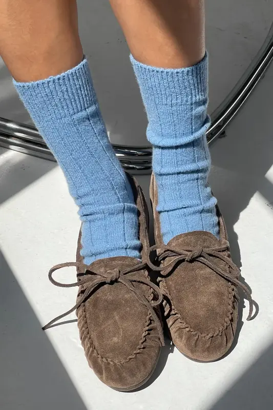 Le Bon Shoppe Classic Cashmere Socks Bluebell