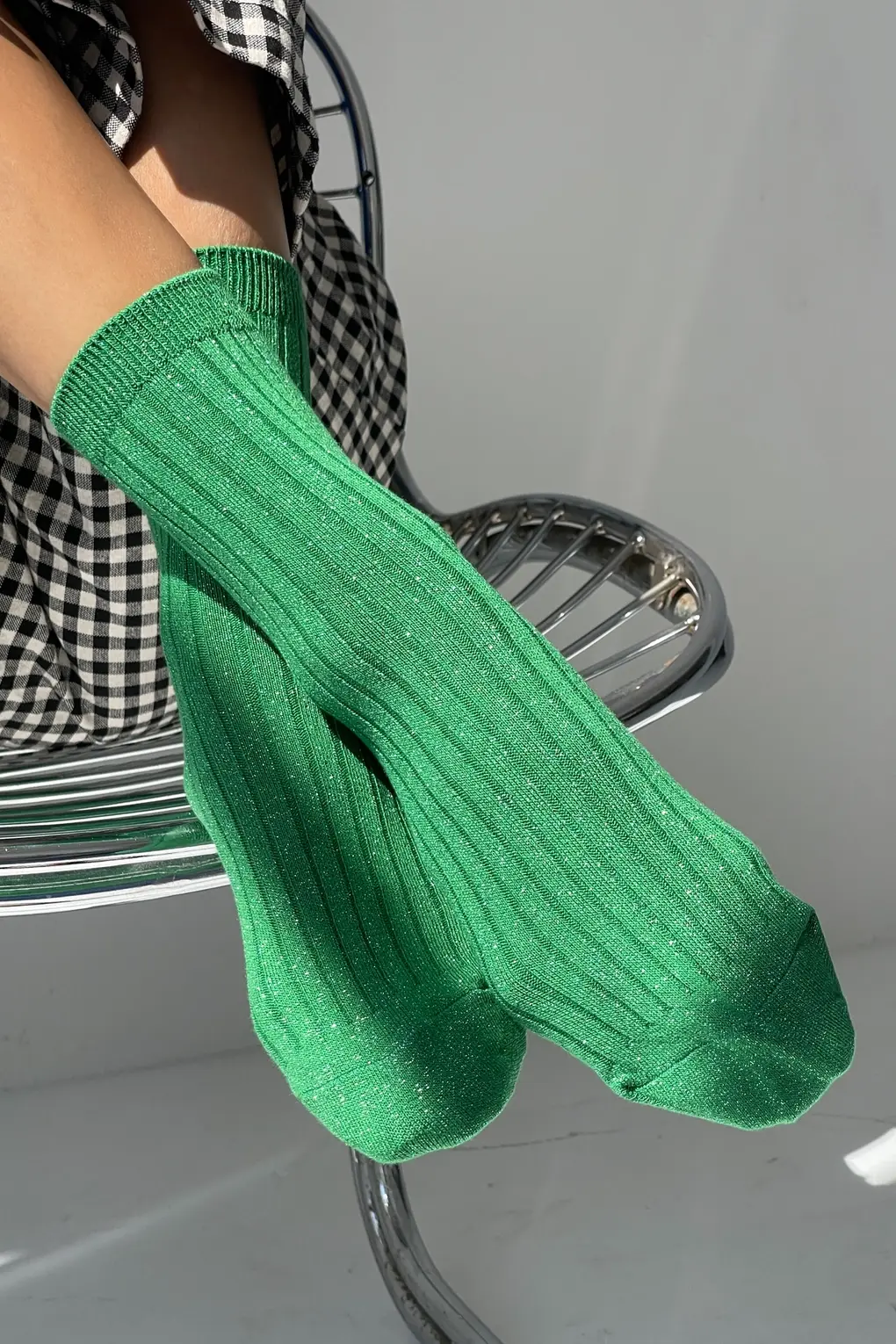 Le Bon Shoppe Her Socks Emerald Glitter