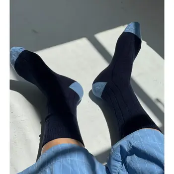 Le Bon Shoppe Extended Classic Cashmere Socks Navy