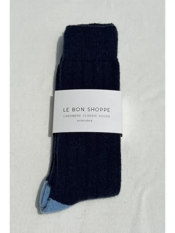 Le Bon Shoppe Extended Classic Cashmere Socks Navy