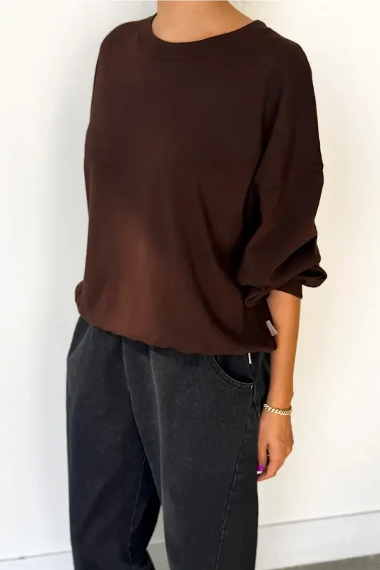 Le Bon Shoppe Cali Sweatshirt Dark Cacao