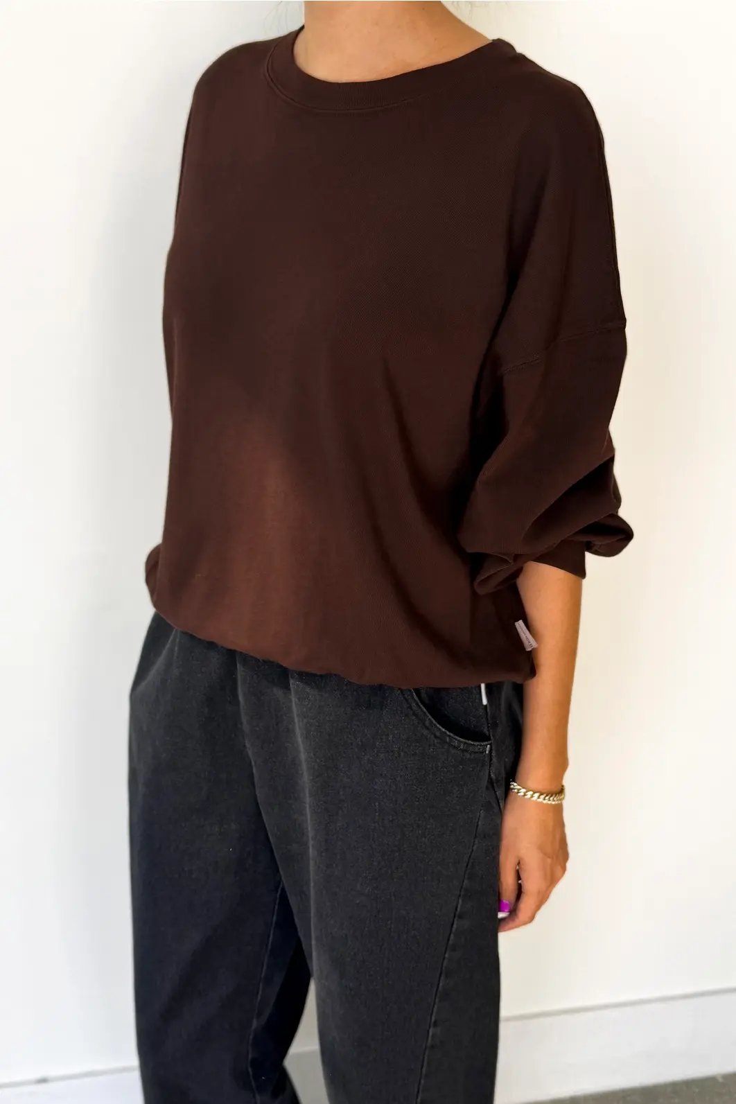 Le Bon Shoppe Cali Sweatshirt Dark Cacao